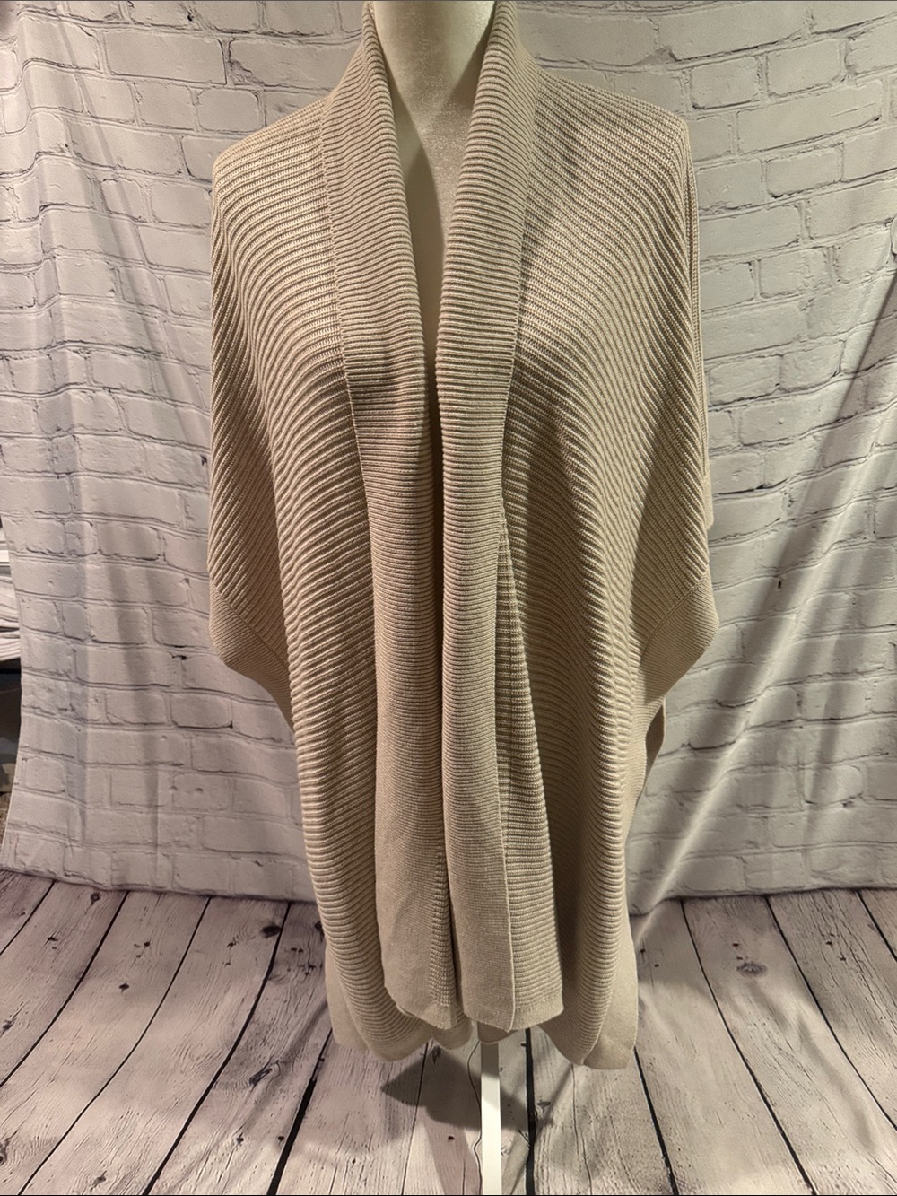 J. Jill Ribbed Tan Shawl